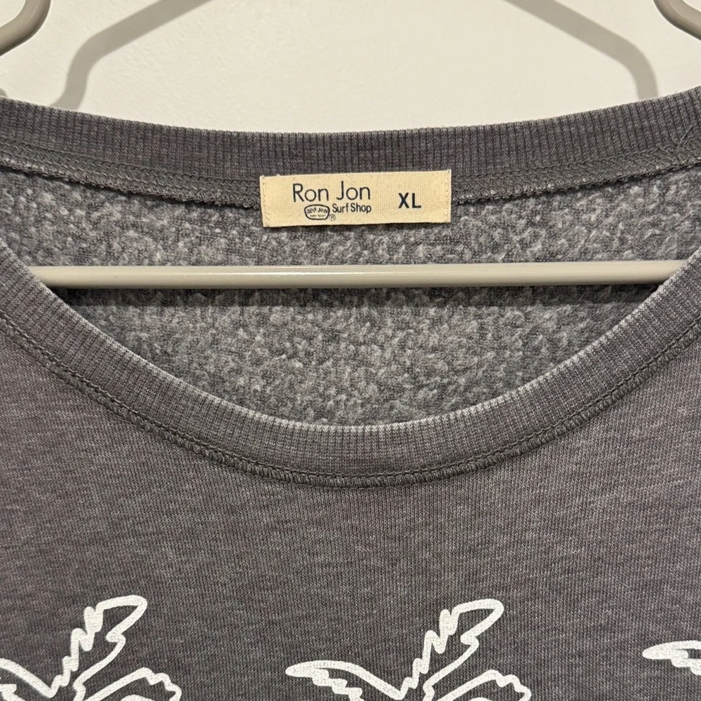 Ron Jon Charcoal Sweatshirt with Palm Design - Picture 2 of 3